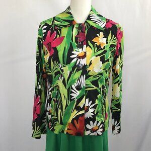 Chico's Lightweight Summer Floral Jacket/Blazer